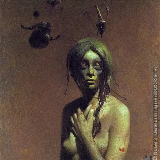 Image similar to alien by ilya repin