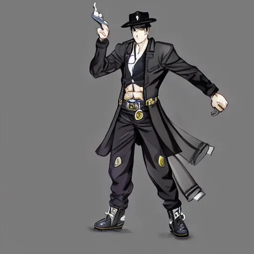 Jotaro Kujo from JoJo's Bizarre Adventure, drawn by, Stable Diffusion