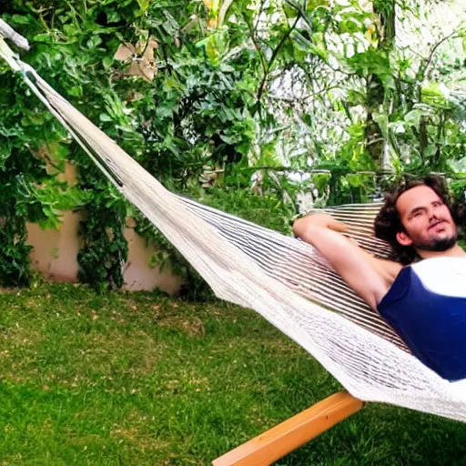 Image similar to my italian wise friend on a hammock