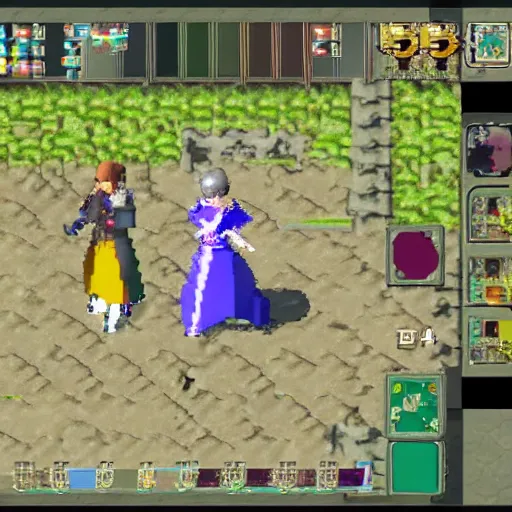 Image similar to JRPG game with т64 graphics