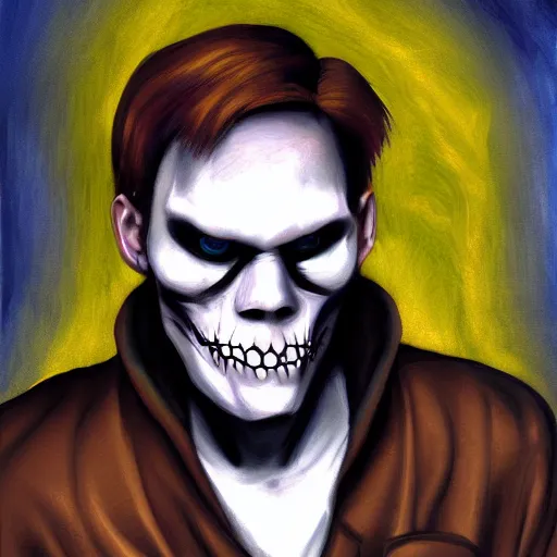 Image similar to spooky haunting scary jerma 9 8 5, jerma super scary spooky, highly detailed painting