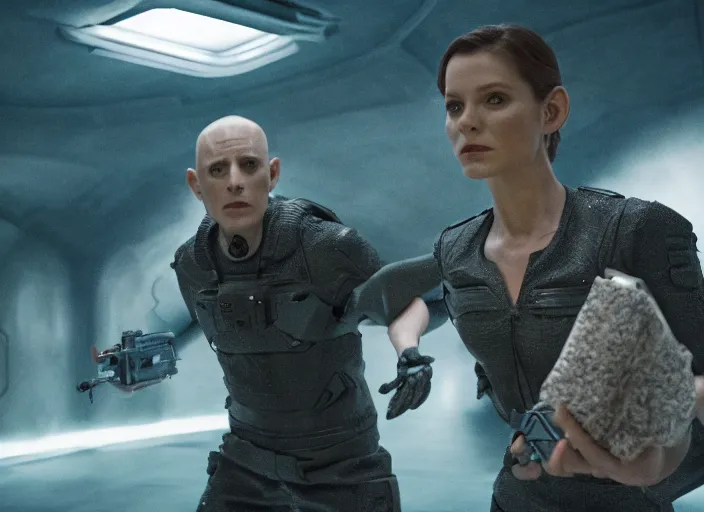 Image similar to film still of kif kroker in the new scifi movie, 4 k