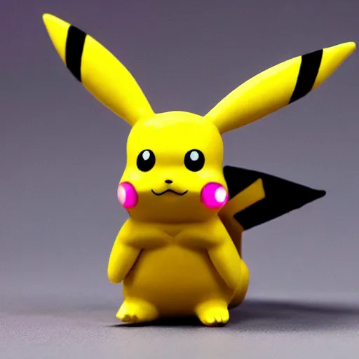 Prompt: isometric pikachu figure