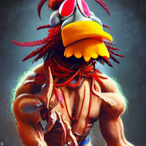 Prompt: gonzo from the muppets as dhalsim from street fighter, 4 k, ultra realistic, detailed focused art by artgerm and greg rutkowski and alphonse mucha