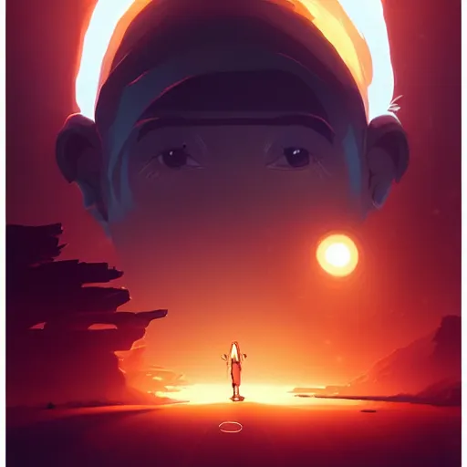 Image similar to face icon stylized minimalist close encounters of the third kind, loftis, cory behance hd by jesper ejsing, by rhads, makoto shinkai and lois van baarle, ilya kuvshinov, rossdraws global illumination