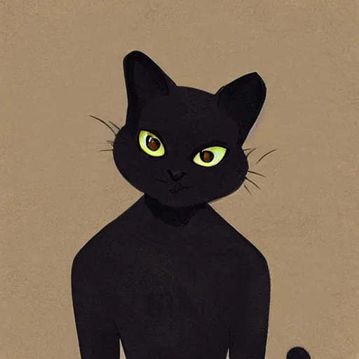 Image similar to black cat fursona