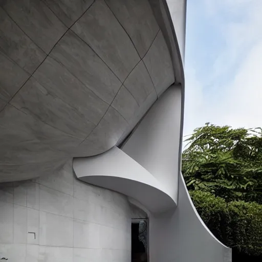 Image similar to house designed by zaha hadid