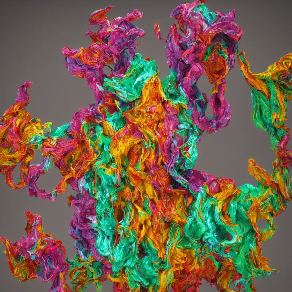 Image similar to painful pleasures by lynda benglis, octane render, colorful, 4 k, 8 k