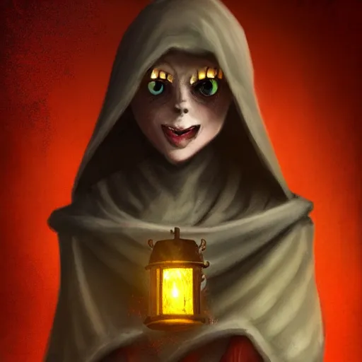 Image similar to a digital painting of post - apocalyptic moth character wearing a cloak and holding a lantern, dark, character art, epic dramatic fantasy digital art, trending on artstation