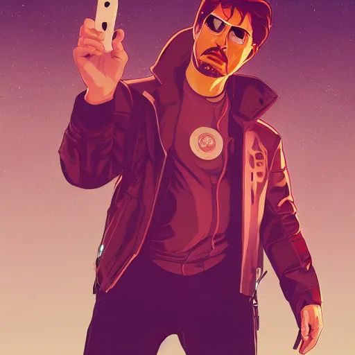 Image similar to Tom Cruise as Tony Stark, ambient lighting, 4k, alphonse mucha, lois van baarle, ilya kuvshinov, rossdraws, artstation