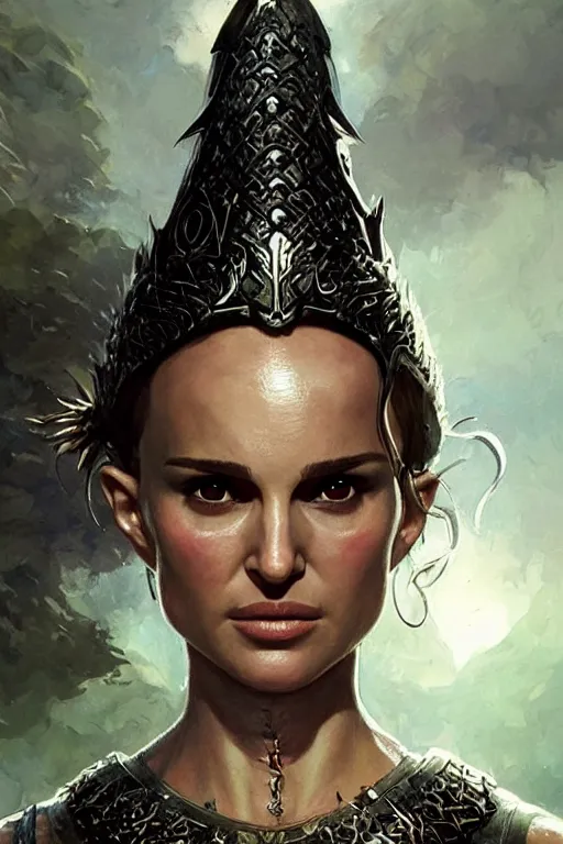 Image similar to natalie portman, legendary warrior, heroic, lord of the rings, tattoos, decorative ornaments, battle armor, by carl spitzweg, ismail inceoglu, vdragan bibin, hans thoma, greg rutkowski, alexandros pyromallis, perfect face, fine details, realistic shading photorealism