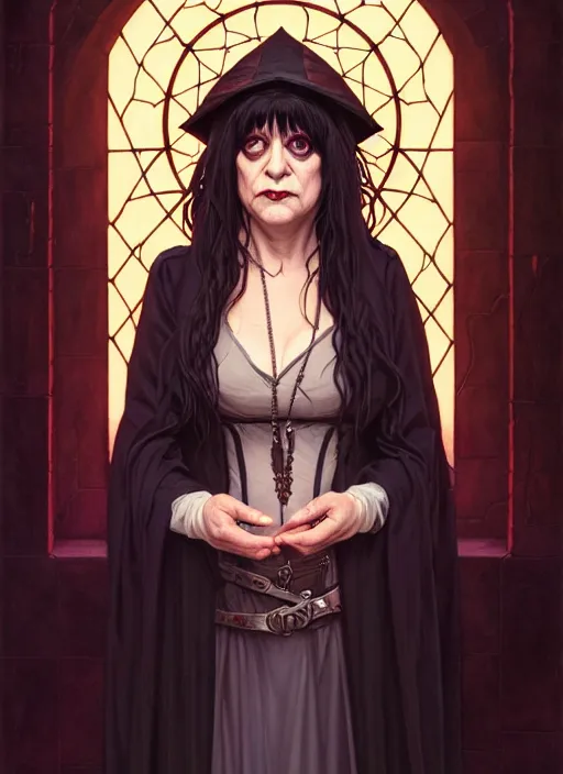 Prompt: lydia lunch as a medieval witch, symmetry!! portrait of seinfeld, glowing lights!! intricate, elegant, highly detailed, digital painting, artstation, concept art, smooth, sharp focus, illustration, art by artgerm and greg rutkowski and alphonse mucha