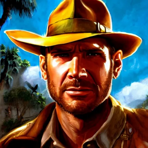 Image similar to Dan Ryckert as Indiana Jones, Portrait, cinematic, detailed, realistic