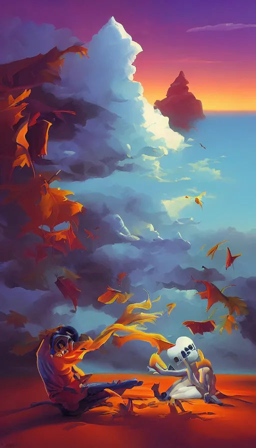 Image similar to life and death mixing together, by rhads