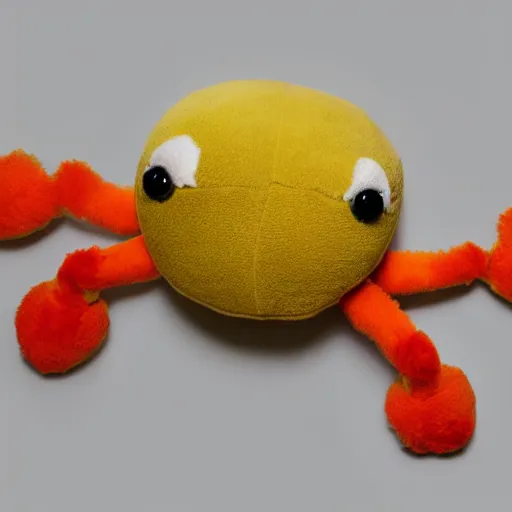 Prompt: A cute crab, plush doll, 8k