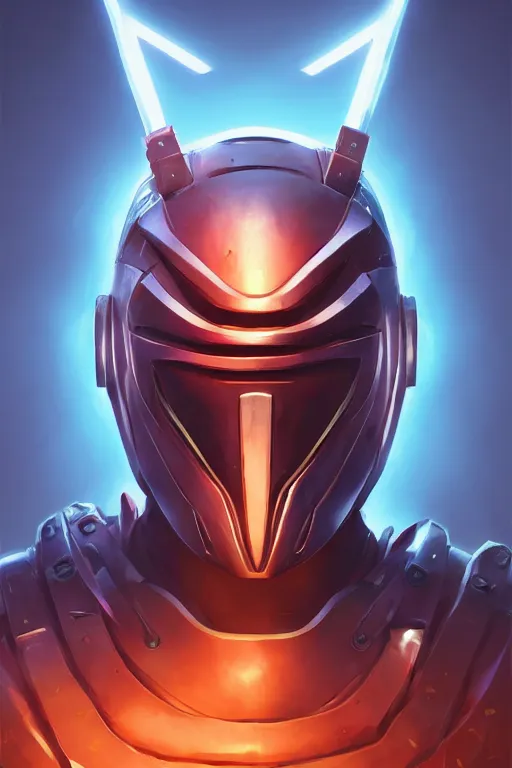 Image similar to epic mask helmet robot ninja portrait stylized as fornite style game design fanart by concept artist gervasio canda, behance hd by jesper ejsing, by rhads, makoto shinkai and lois van baarle, ilya kuvshinov, rossdraws global illumination radiating a glowing aura global illumination ray tracing hdr render in unreal engine 5