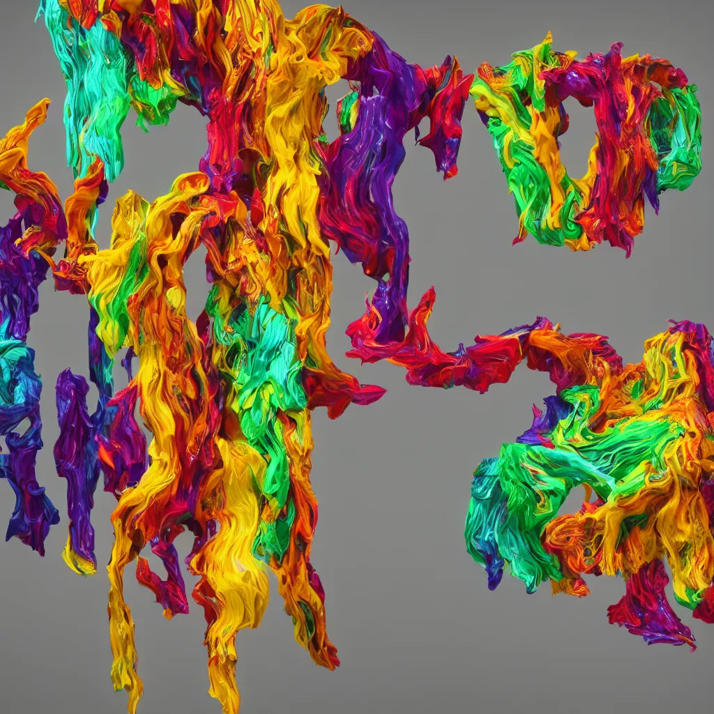 Image similar to painful pleasures by lynda benglis, octane render, colorful, 4 k, 8 k