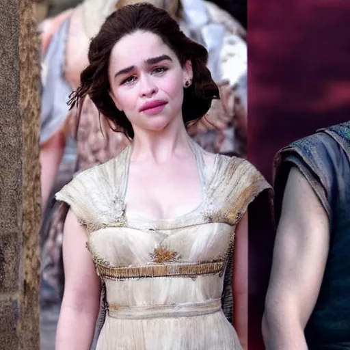 Image similar to Emilia Clarke as a Greek Goddess