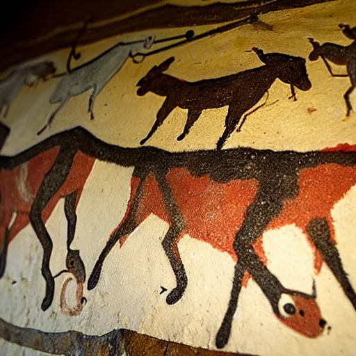 Image similar to hunting, altamira cave painting