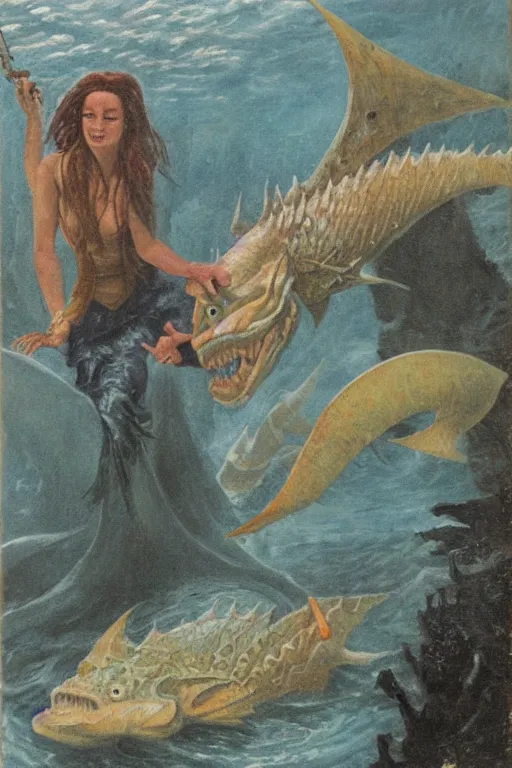 Image similar to dagon and stella in sea