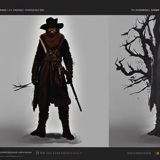 Image similar to an ultra detailed vector image of bob ross dressed as the hunter from bloodborne, concept art by alphonse mucha and greg rutkowski, praise the blood moon, octane render, liminal space