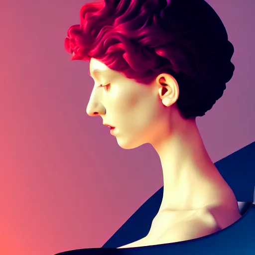 Prompt: Beautiful Android wallpaper in style of Caravaggio and Rafael and Mike Winkelmann