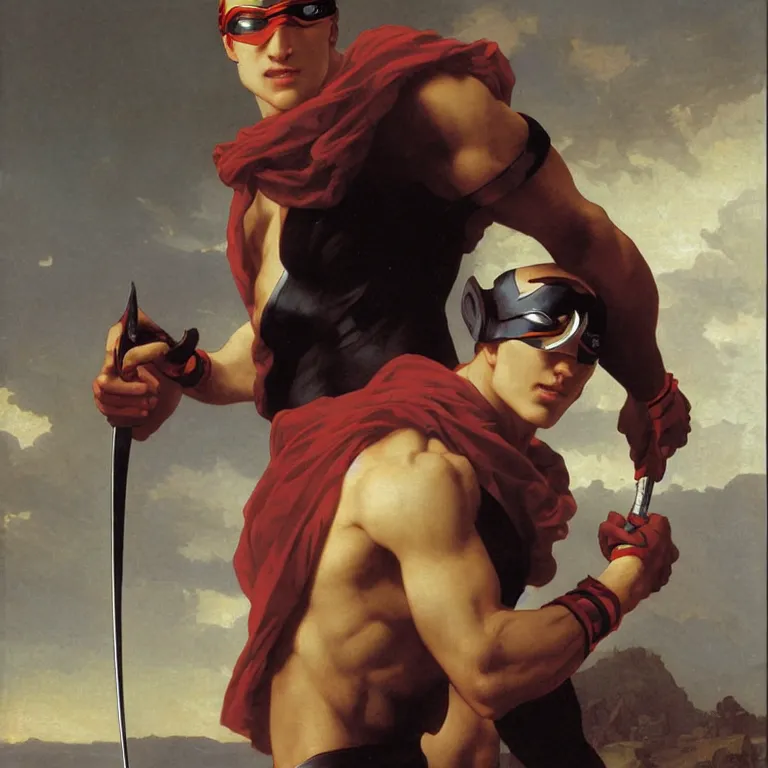 Prompt: Cyclops (Scott Summers) from the X-Men by William Adolphe Bouguereau