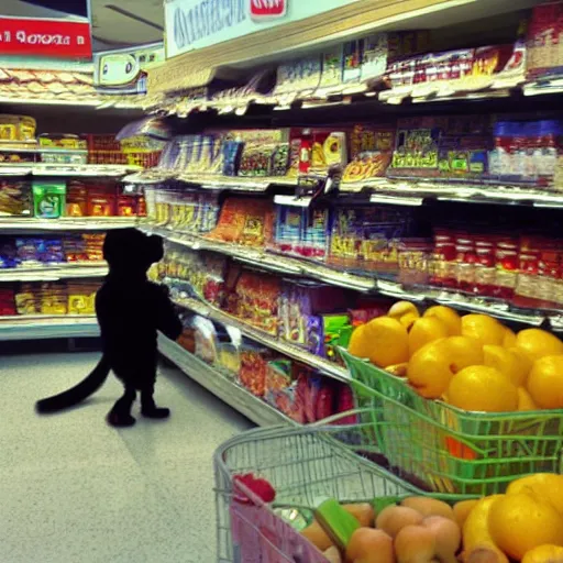 Image similar to mickey mousing stealing from a grocery store