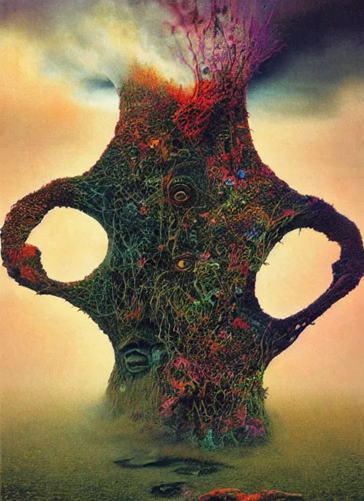 Image similar to alex jones by zdzislaw beksinski and lisa frank