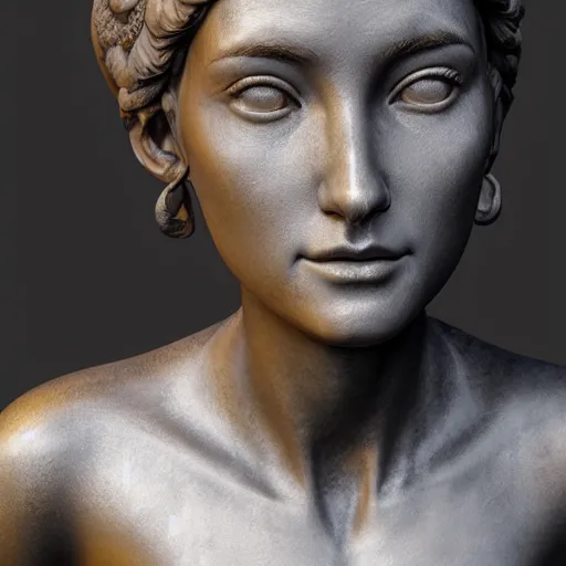 Image similar to portrait of statue girl, 8 k uhd, unreal engine, octane render in the artstyle of finnian macmanus, john park and greg rutkowski