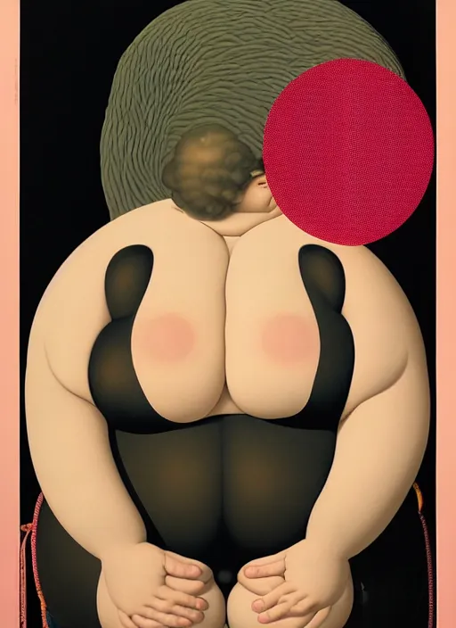 Image similar to portrait cute fat woman by shusei nagaoka kaws, david rudnick, takato yamamoto, airbrush on canvas pastell colors cell shaded 8 k