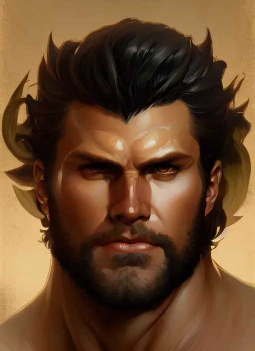 Prompt: portrait of handsome heracles from fate stay night, d & d, fantasy, intricate, elegant, highly detailed, digital painting, artstation, concept art, smooth, sharp focus, illustration, art by artgerm and greg rutkowski and alphonse mucha