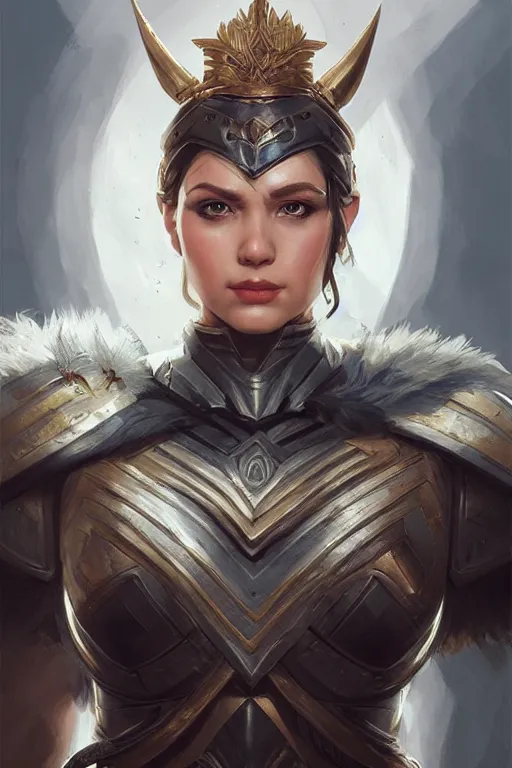 Image similar to amazon valkyrie athena, d & d, fantasy, portrait, highly detailed, headshot, digital painting, trending on artstation, concept art, sharp focus, illustration, art by artgerm and greg rutkowski and magali villeneuve