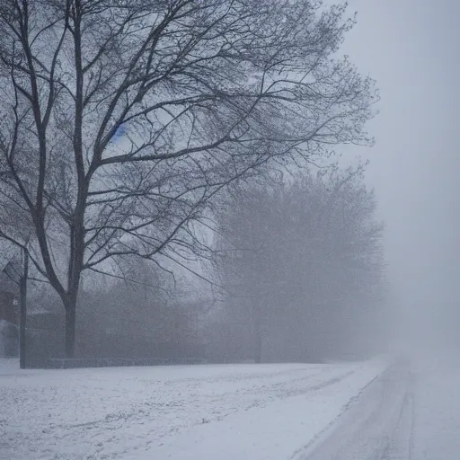 Prompt: condensation of breath in the air on an extremely cold winter day