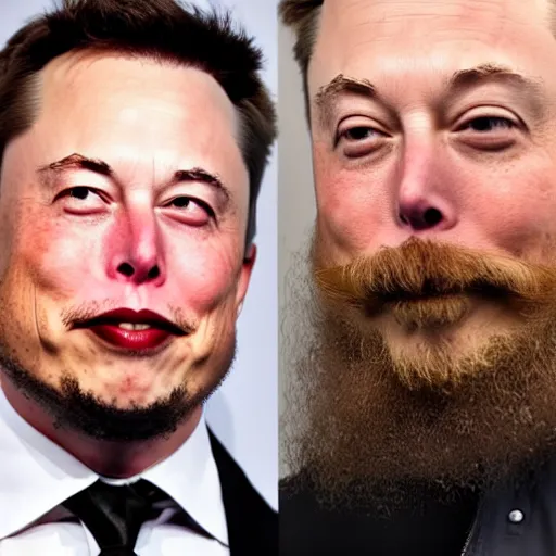 Image similar to bearded elon musk