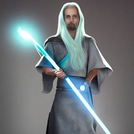 Image similar to unicorn jedi photorealistic