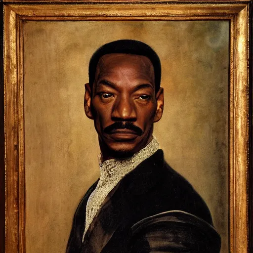 Prompt: 'portrait of eddie murphy, renaissance painting'