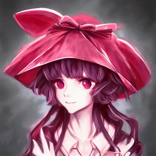 Image similar to full headshot portrait of Remilia Scarlet from Touhou, drawn by WLOP, by Avetetsuya Studios, attractive character, colored sketch anime manga panel, Remilia Scarlet from Touhou, trending on artstation