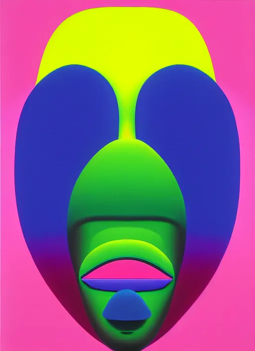 Prompt: mask by shusei nagaoka, kaws, david rudnick, airbrush on canvas, pastell colours, cell shaded, 8 k