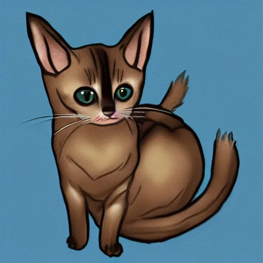 Prompt: chibi siamese cat digital art