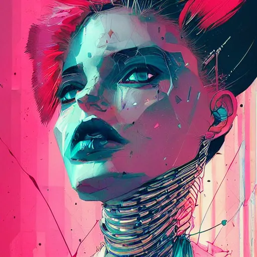 Image similar to a portrait of a character in a scenic environment by conrad roset, hyperdetailed, cyberpunk, cool, cybernetically enhanced, trending on artstation