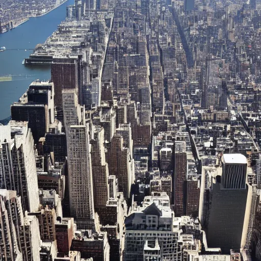 Image similar to new york after an 1 0 magnitude earthquake, 8 k resolution