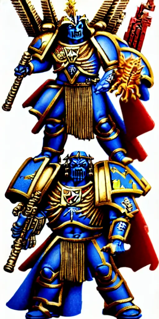 Prompt: mr beast as god emperor of mankind, warhammer 4 0 k, dark, dystopian, highly detailed