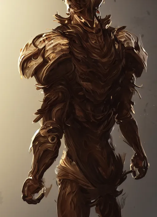 Image similar to a highly detailed illustration of thick wavy brown haired young white guy wearing brown coat and face mask, black mechanical arms rising from his back, dramatic standing pose, intricate, elegant, highly detailed, centered, digital painting, artstation, concept art, smooth, sharp focus, league of legends concept art, WLOP