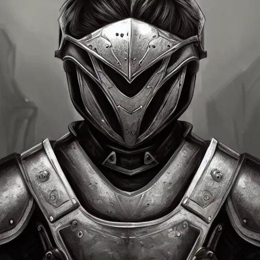 Prompt: realistic portrait, 30 year old man :: athletic, simple metal armour, majestic, authority :: high detail, digital art, RPG, concept art, illustration