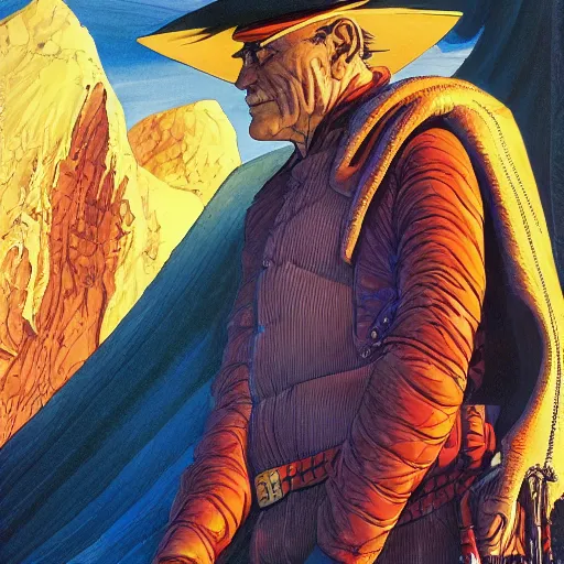 Image similar to jean giraud and moebius and don lawrence and alex ross and john romita jr, gouache and wash paints, smooth focus, sharp details, detailed details, bokeh, 4 k, fine 5 k details, fine details, fine intricate, fine facial proportionate, fine body proportionate, about human carpenter