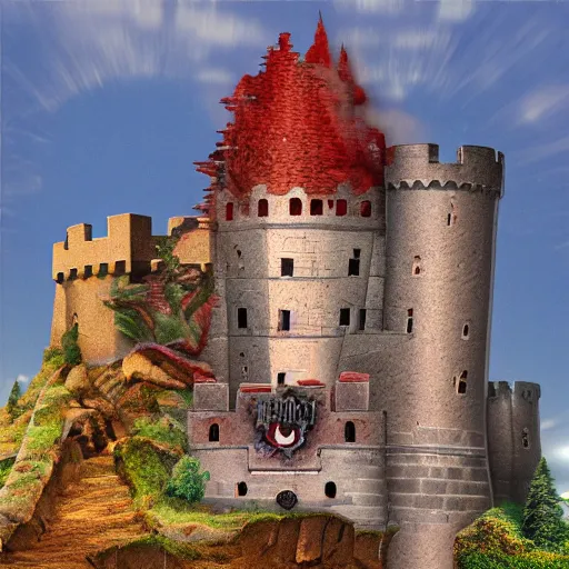 Image similar to castle inferno