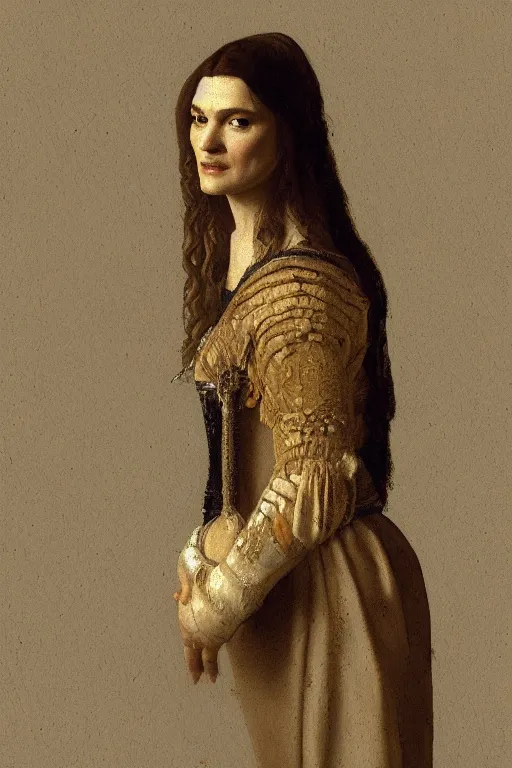 Image similar to portrait en buste of rachel weisz by johannes vermeer, baroque, the mummy rachel weisz, intricate, highly detailed, artstation, illustration
