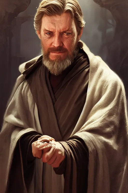 Prompt: obiwan kenobi evil, detailed, 8 k, trending on artstation, smooth, sharp focus artwork by mark arian, artgerm, mark keathley, greg rutkowski