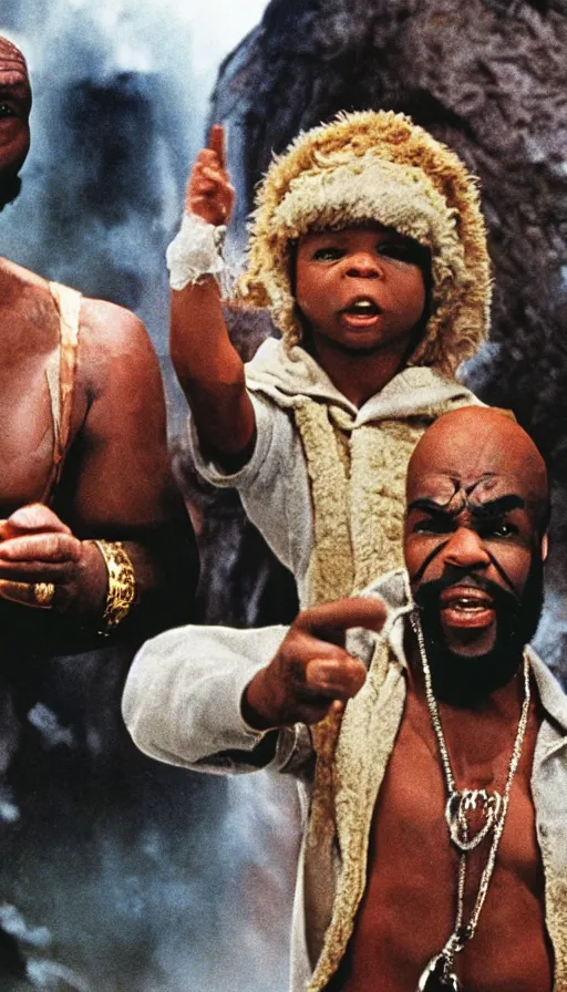 Prompt: mr. t, e. t., cinema still